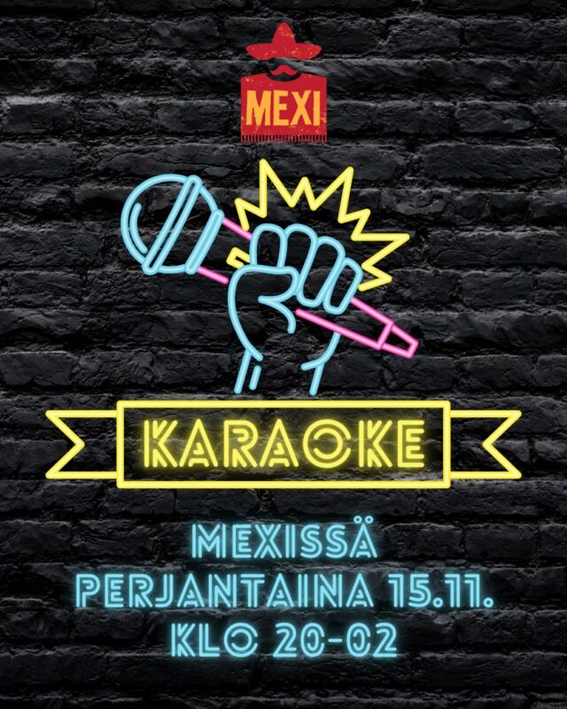 Karaokea luvassa taas Mexissä Mannerheimintien varrella tänä perjantaina 15.11. klo 20 alkaen! 🎤 Tuu vetää sun bravuuri ja laittamaan viikonloppu käyntiin meidän kanssa! 💛 

Crappy Hour klo 20-21 - kaikki juomat -25% 🍻 

#ravintolamexi #töölö #karaoke